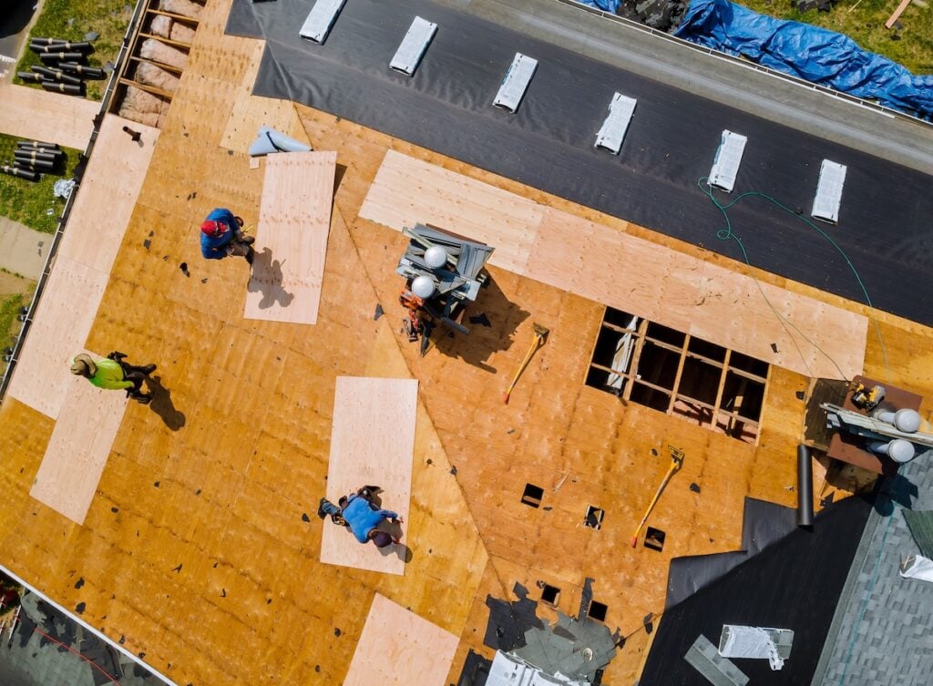 Removal of old roof replacement with new shingles of an apartment building should i stay home during roof replacement