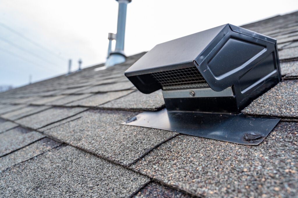 roof vents typical static passive vent installation on a residential roof